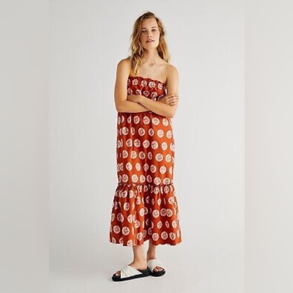 New! Free People Leanna Sun Detail Maxi Dress ✨☀️ Large NWT! - Picture 2 of 15